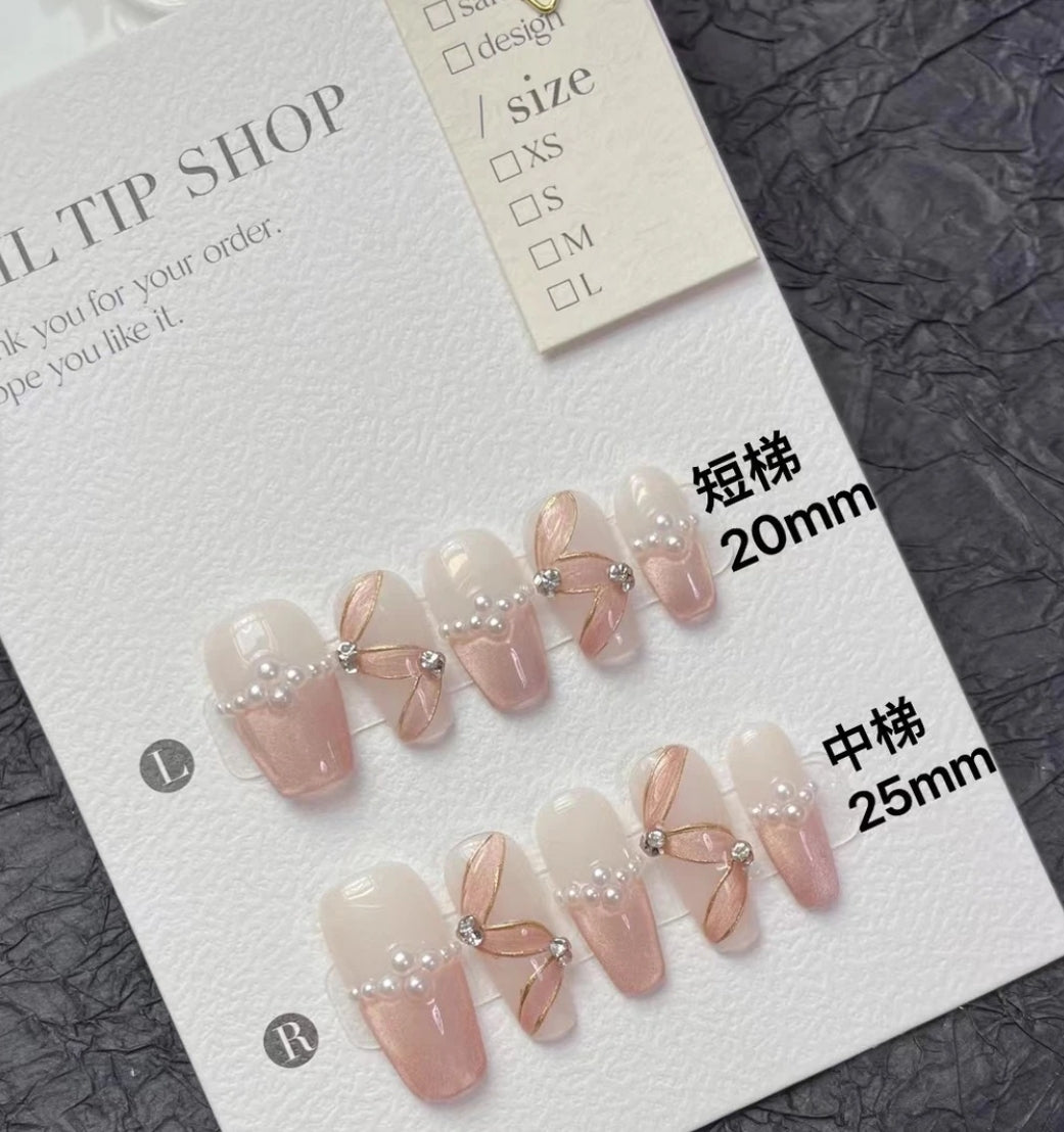 Champagne Cat-Eye 3D Butterfly Coffin