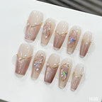 Soft Pink Velvet Pearl & Butterfly Coffin