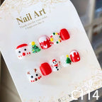 3D Christmas Santa & Reindeer Short Round
