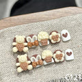 3D Teddy Bear & Cupcake Short Round