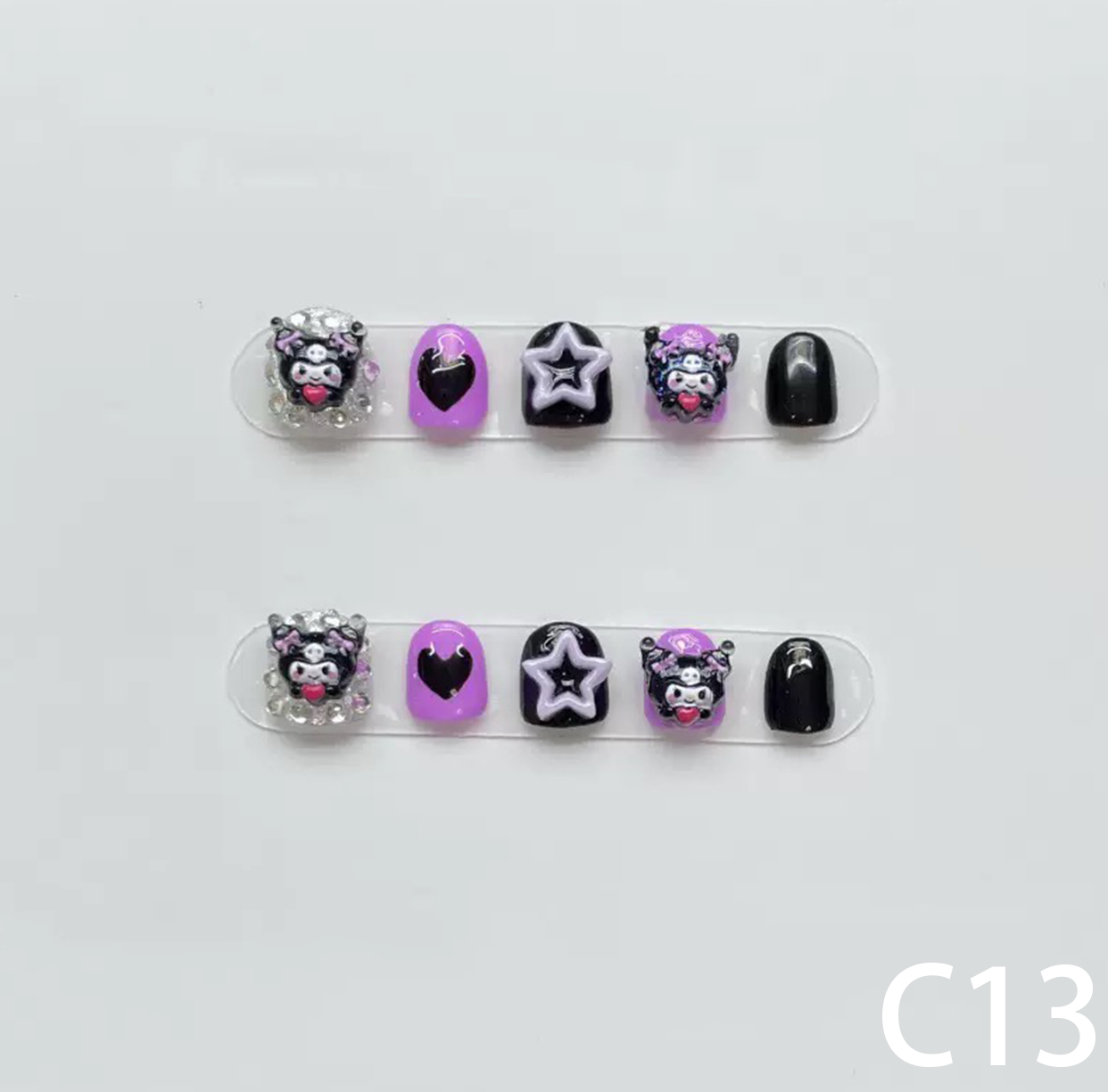 3D Kuromi Heart & Star Short Round