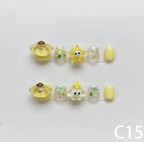 3D Yellow Dog Charm Short Round