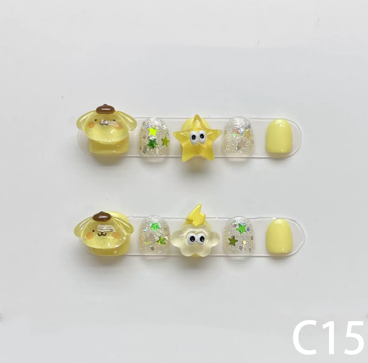 3D Yellow Dog Charm Short Round