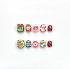 3D Christmas Charm Short Round