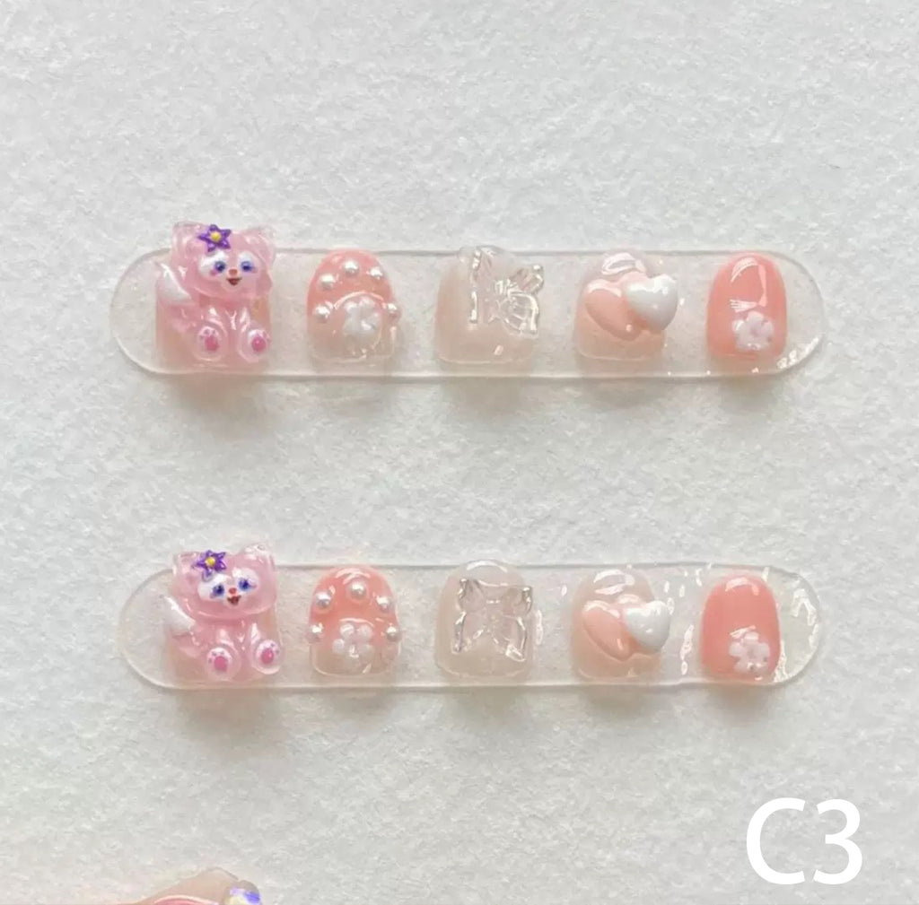 Blush Bunny Short Squoval
