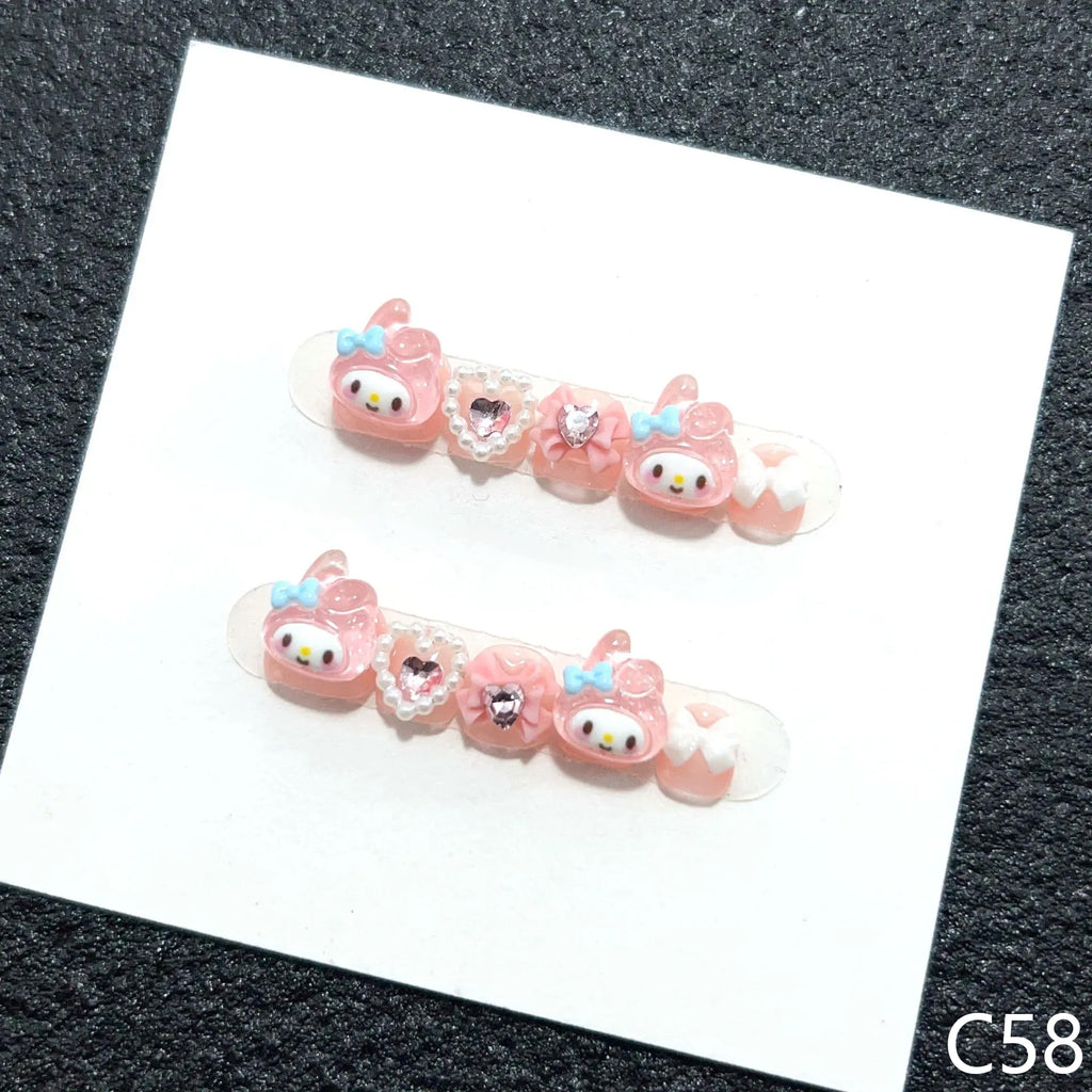 3D My Melody Heart Bow Short Round