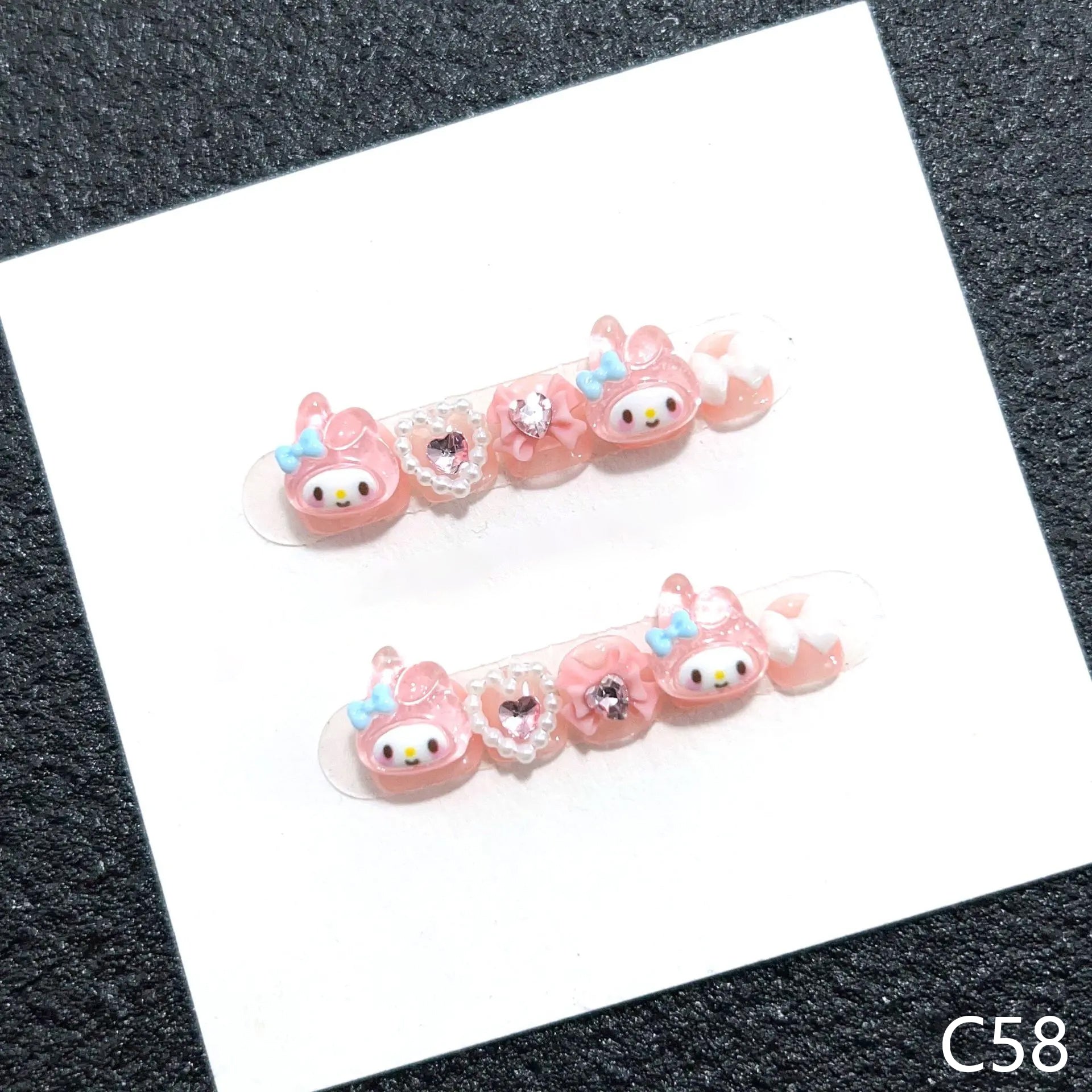 3D My Melody Heart Bow Short Round