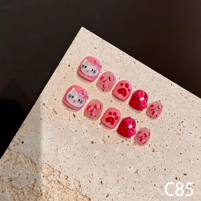 3D Hello Kitty Cat Paw Short Round