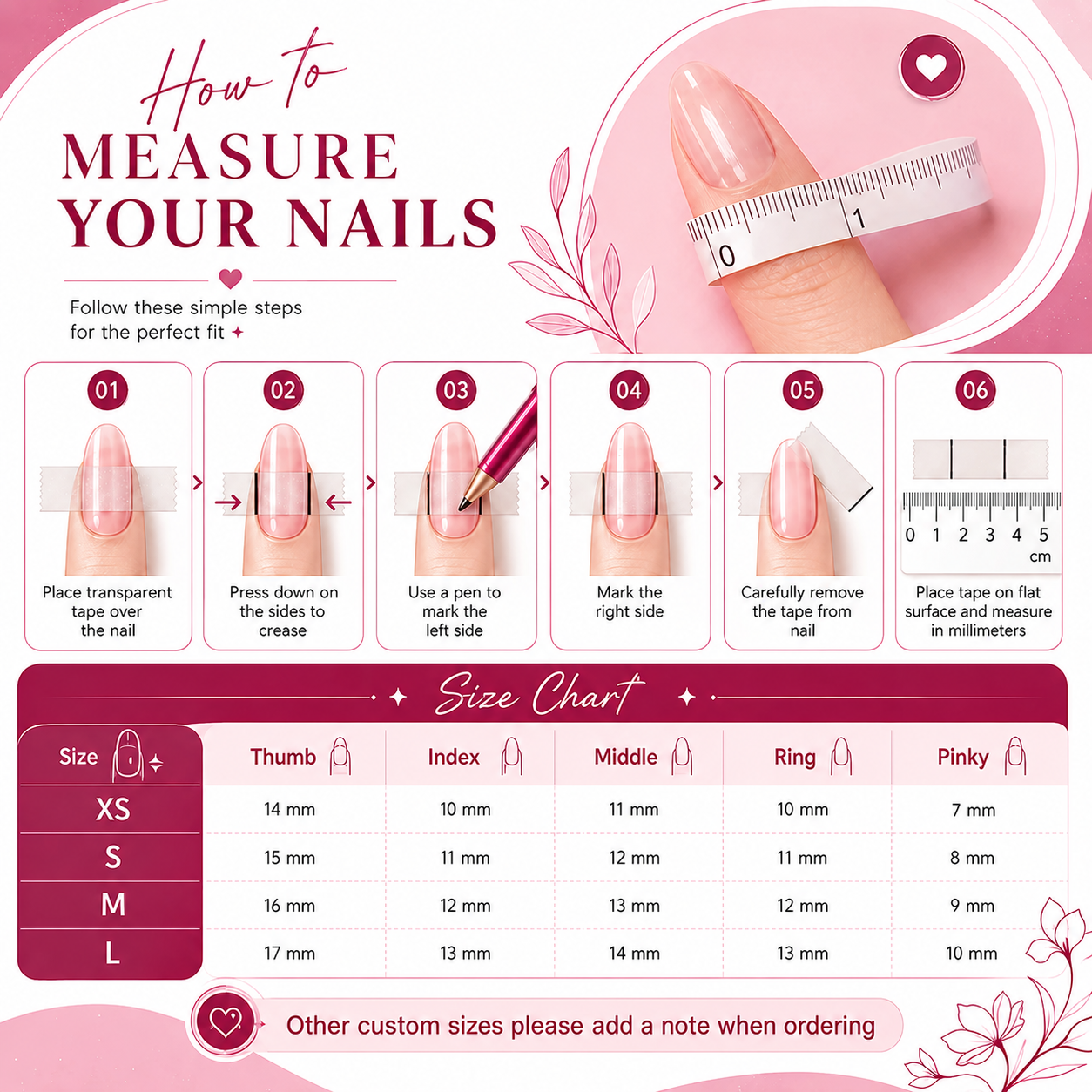 Firework Blossom Red Press-On Acrylic Nails – XS Coffin Shape