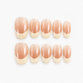 Custom Nail Set — Golden Sheen + Your Print