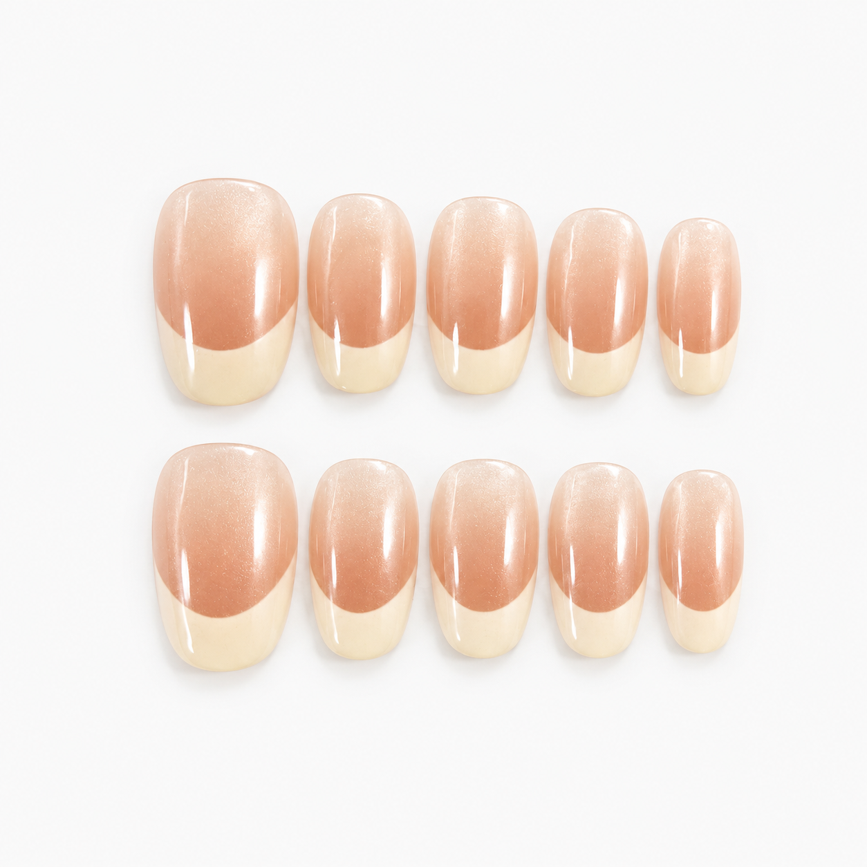 Custom Nail Set — Golden Sheen + Your Print