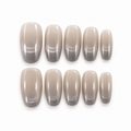 Custom Nail Set — Smoke Grey + Your Print