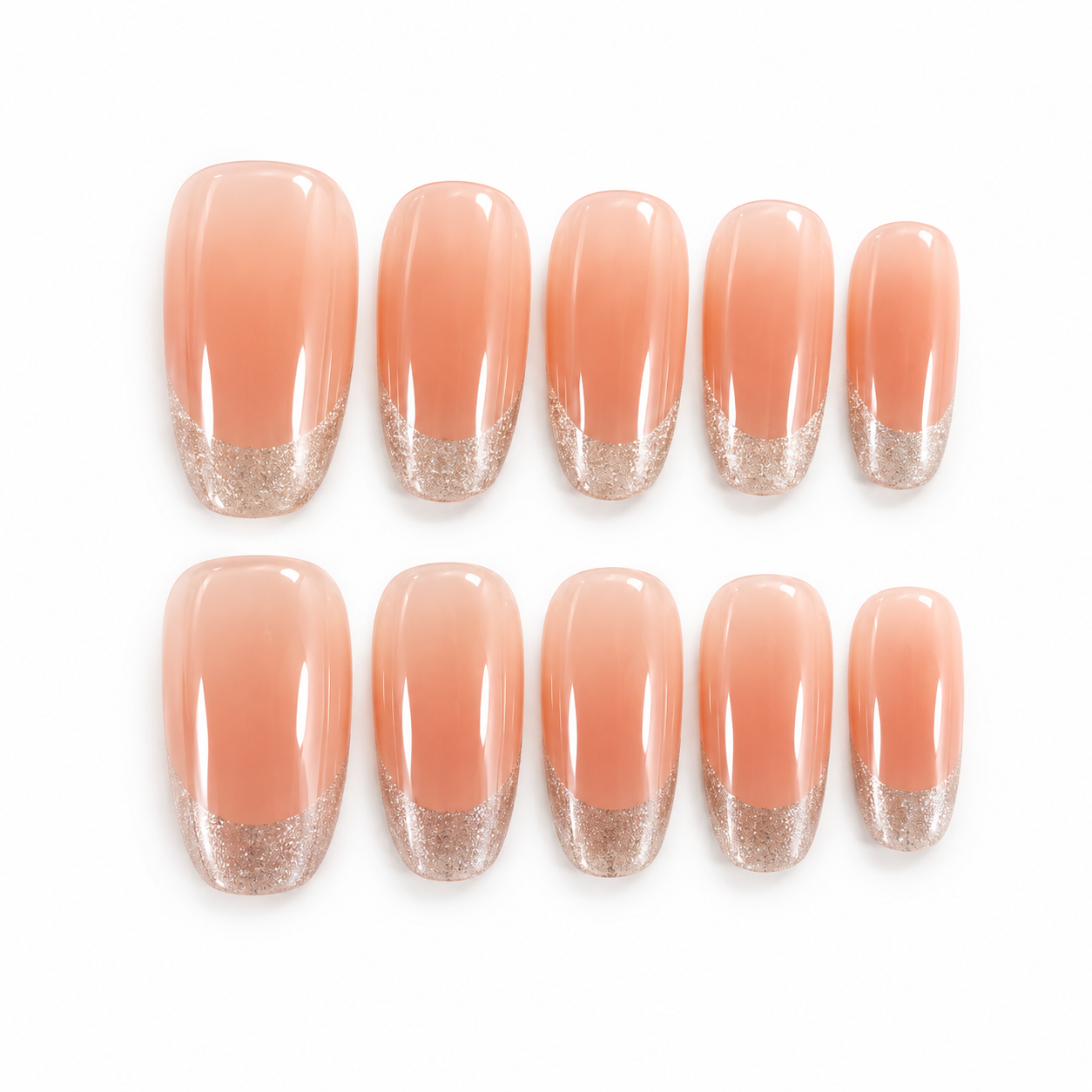 Custom Nail Set — Sheer Pink + Your Print