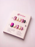 Cool Starlit Elegance Press-On Acrylic Nails – XS Coffin Shape