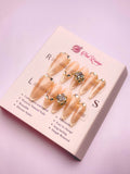 Luxury Big Gem Press-On Acrylic Nails – Long Almond Shape