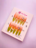 Cream Guava Press-On Acrylic Nails – Thin Stiletto Shape