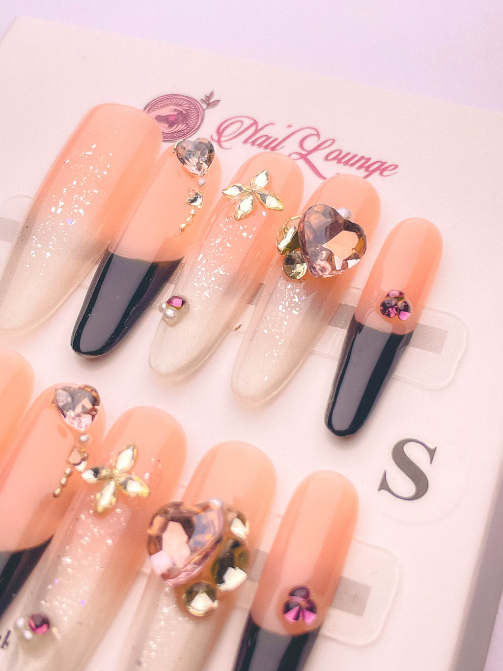 Lace Dream Press-On Acrylic Nails – Thin Stiletto Shape
