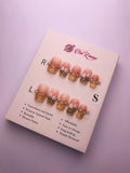 Icy Crystal Tulip Press-On Acrylic Nails – XS Coffin Shape