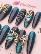 Harry Potter Press-On Acrylic Nails – Long Pointed Round Shape