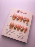Icy Crystal Tulip Press-On Acrylic Nails – Short Coffin Shape