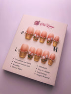 Icy Crystal Tulip Press-On Acrylic Nails – Short Coffin Shape