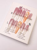 Glazed Ice Flower Press-On Acrylic Nails – Thin Stiletto Shape