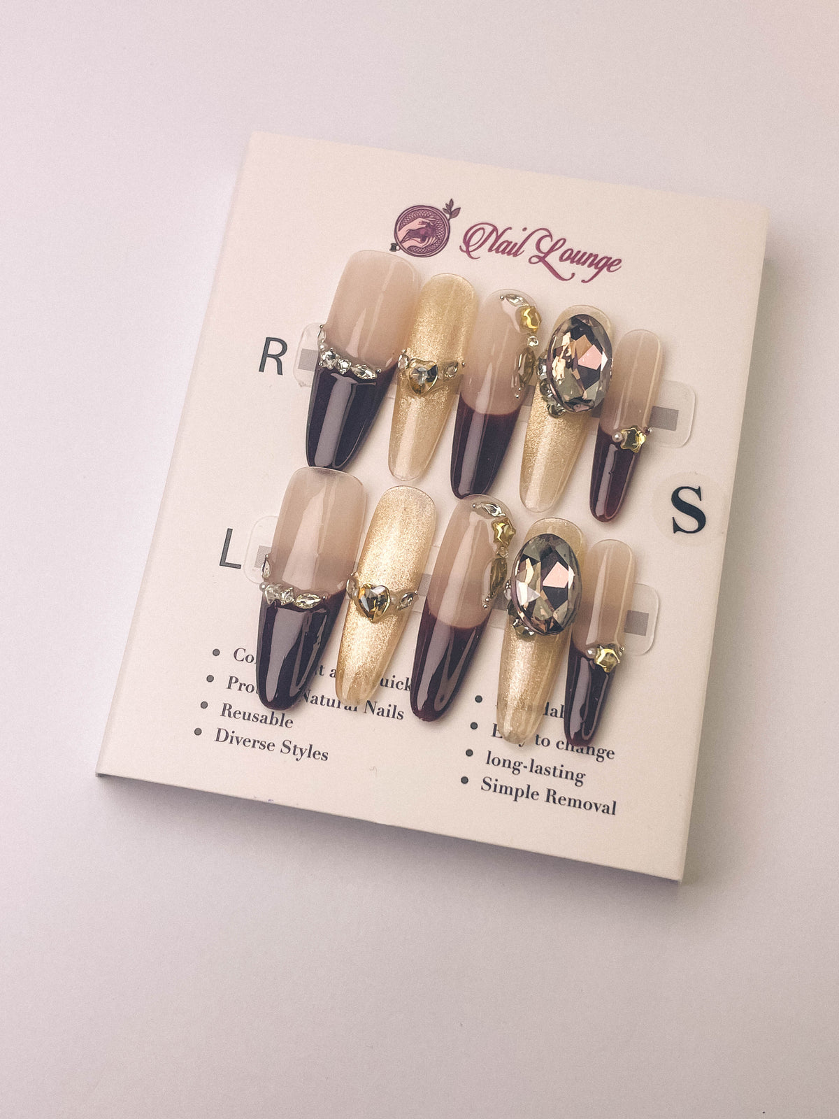 Caramel Latte Press-On Acrylic Nails – 3.5 Thin Oval Shape