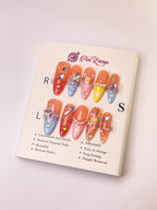 Island Nightingale Press-On Acrylic Nails – Long Almond Shape