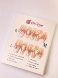 Socialite Chanel-Style Press-On Acrylic Nails – Medium Coffin Shape