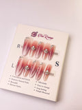 Iced Bayberry Press-On Acrylic Nails – Long Oval Shape