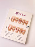Christmas Fireworks Press-On Acrylic Nails – Long Coffin Shape