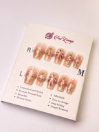 Christmas Fireworks Press-On Acrylic Nails – Short Coffin Shape
