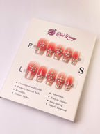 Cranberry Press-On Acrylic Nails – Short Coffin Shape