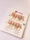 Broken Heart Press-On Acrylic Nails – XL Coffin Shape