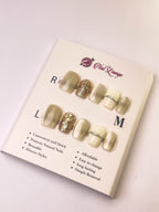 Paris Memories Press-On Acrylic Nails – XS Coffin Shape