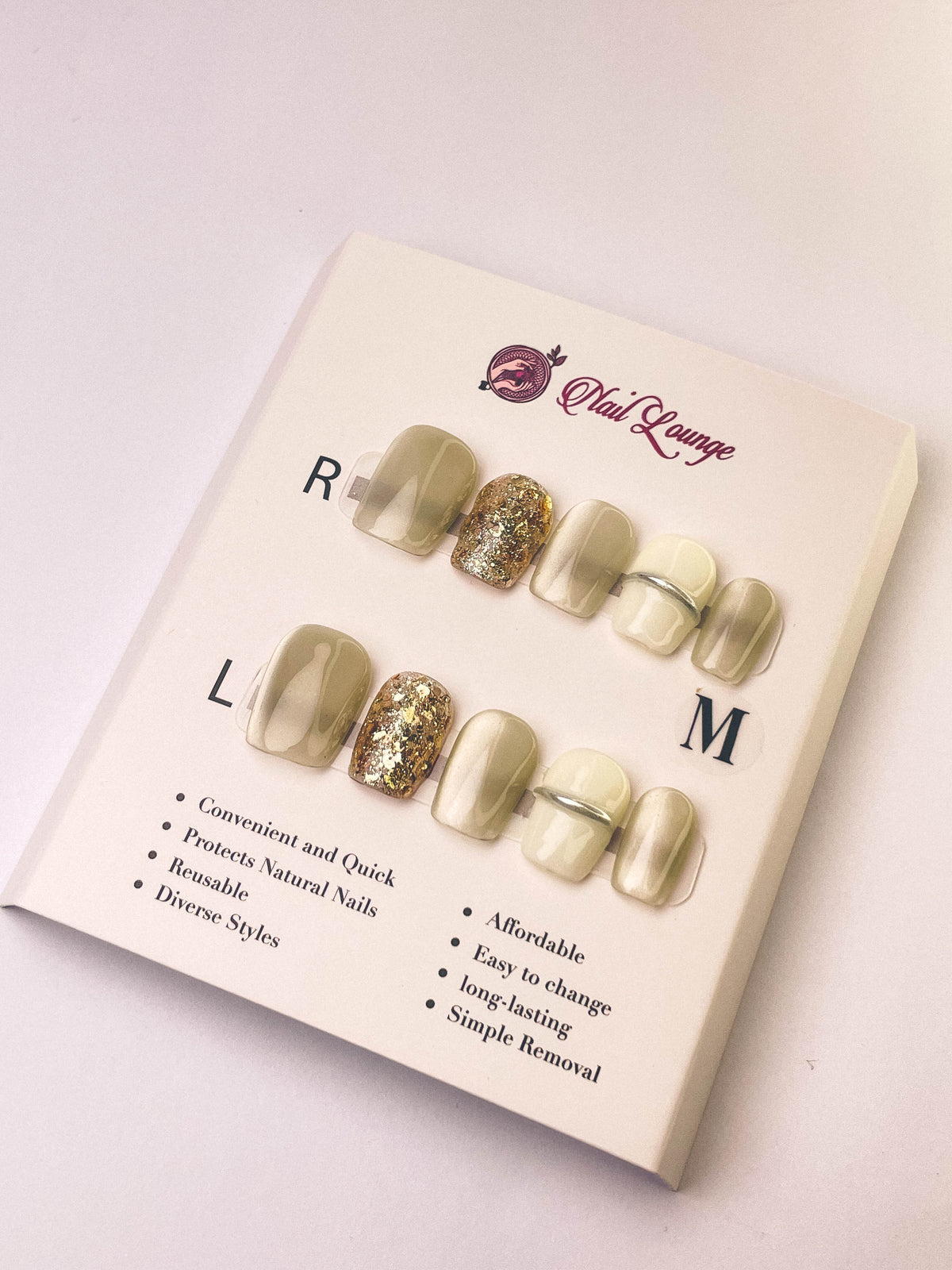 Paris Memories Press-On Acrylic Nails – XS Coffin Shape