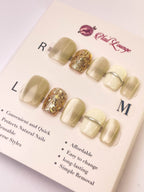 Paris Memories Press-On Acrylic Nails – XS Coffin Shape