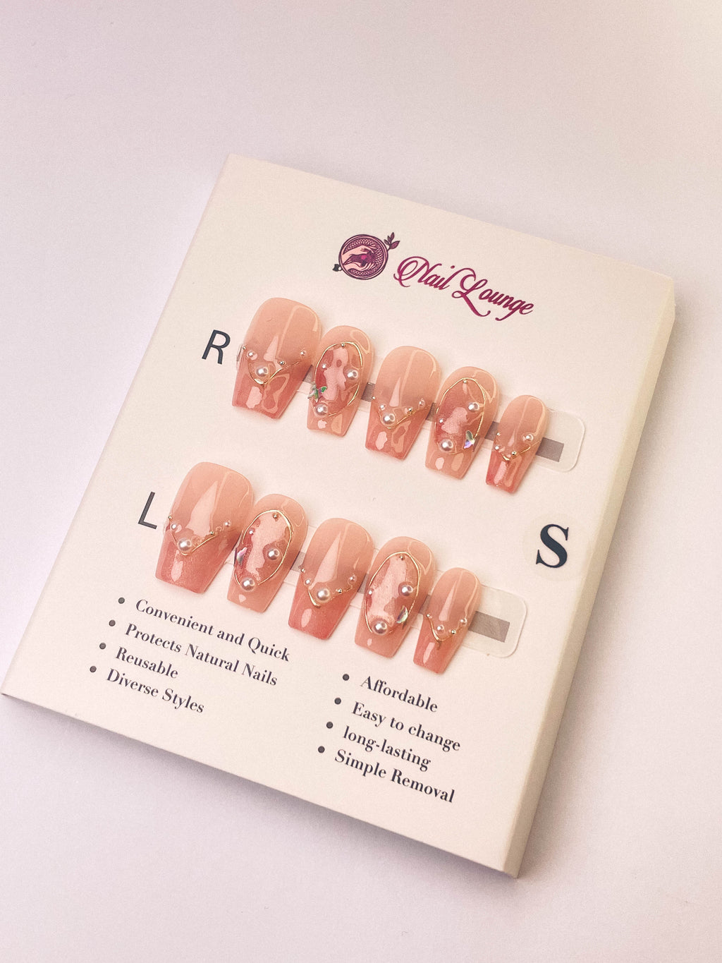 Midsummer Dream Press-On Acrylic Nails – Short Coffin Shape