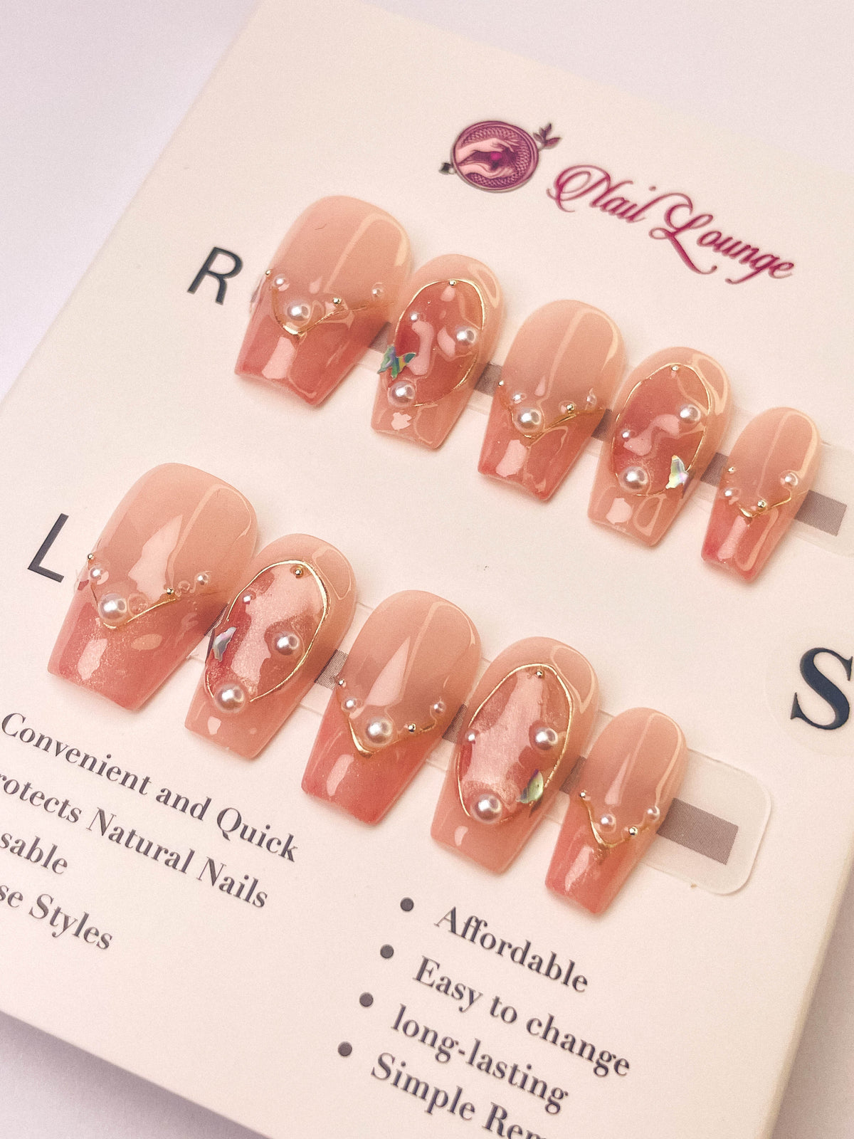 Midsummer Dream Press-On Acrylic Nails – Short Coffin Shape