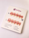 Custard French Tip Press-On Acrylic Nails – XS Coffin Shape