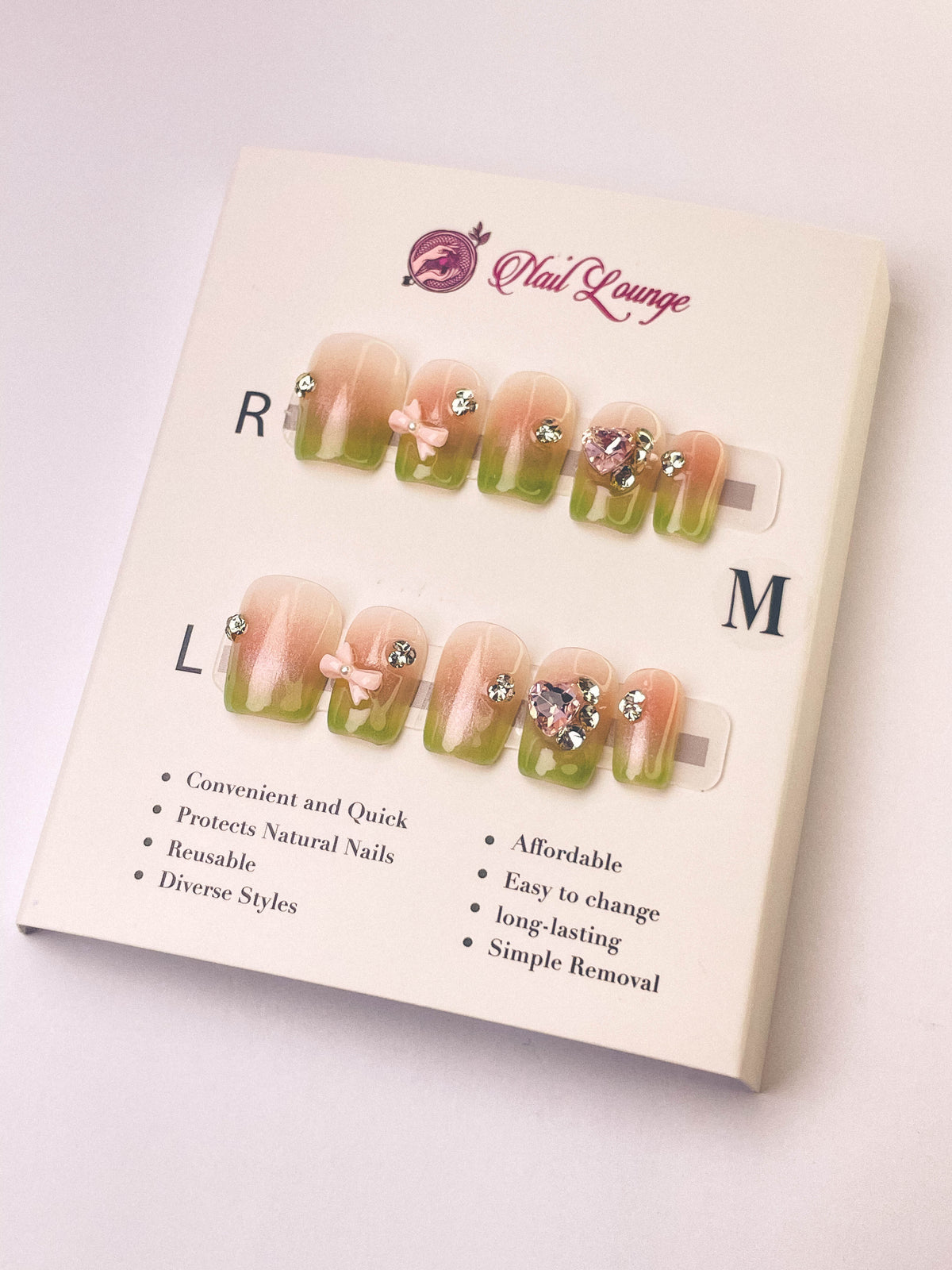 Cream Guava Press-On Acrylic Nails – XS Coffin Shape