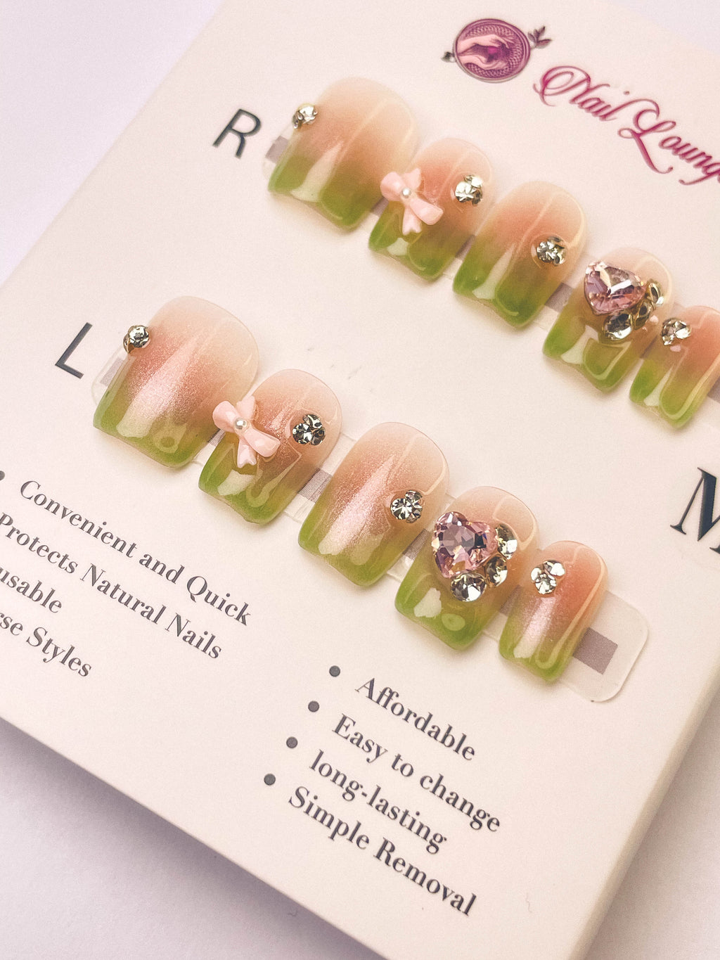 Cream Guava Press-On Acrylic Nails – XS Coffin Shape