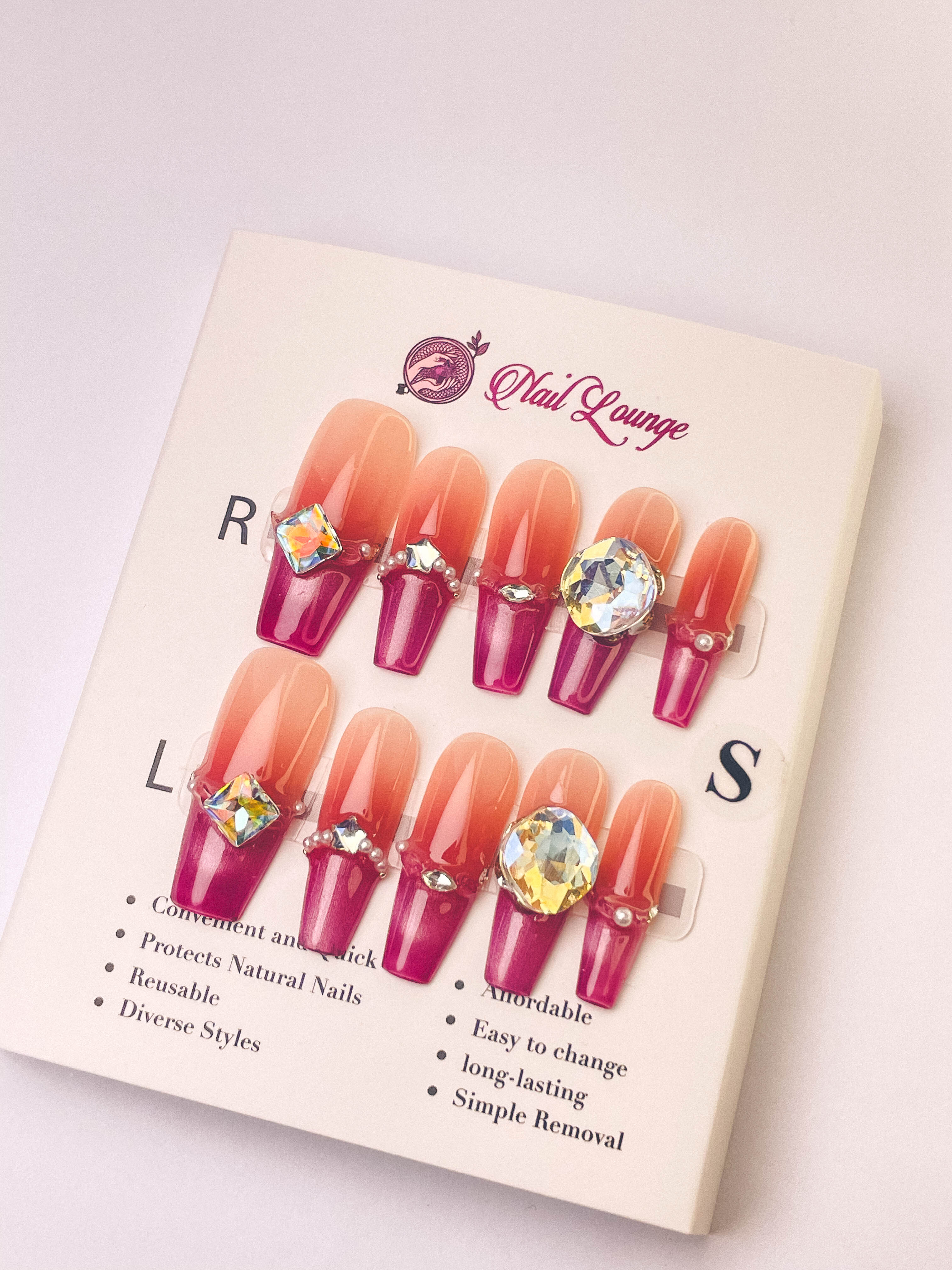 Dew-Kissed Grapes Press-On Acrylic Nails – XL Coffin Shape