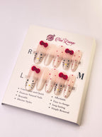 Velvet KT Cat Press-On Acrylic Nails – Medium Oval Shape
