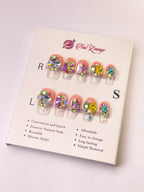 Candy Soda Press-On Acrylic Nails – Short Coffin Shape