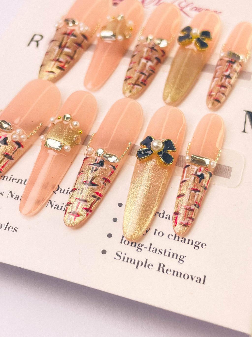 Berlin Secret Press-On Acrylic Nails – Thin Stiletto Shape