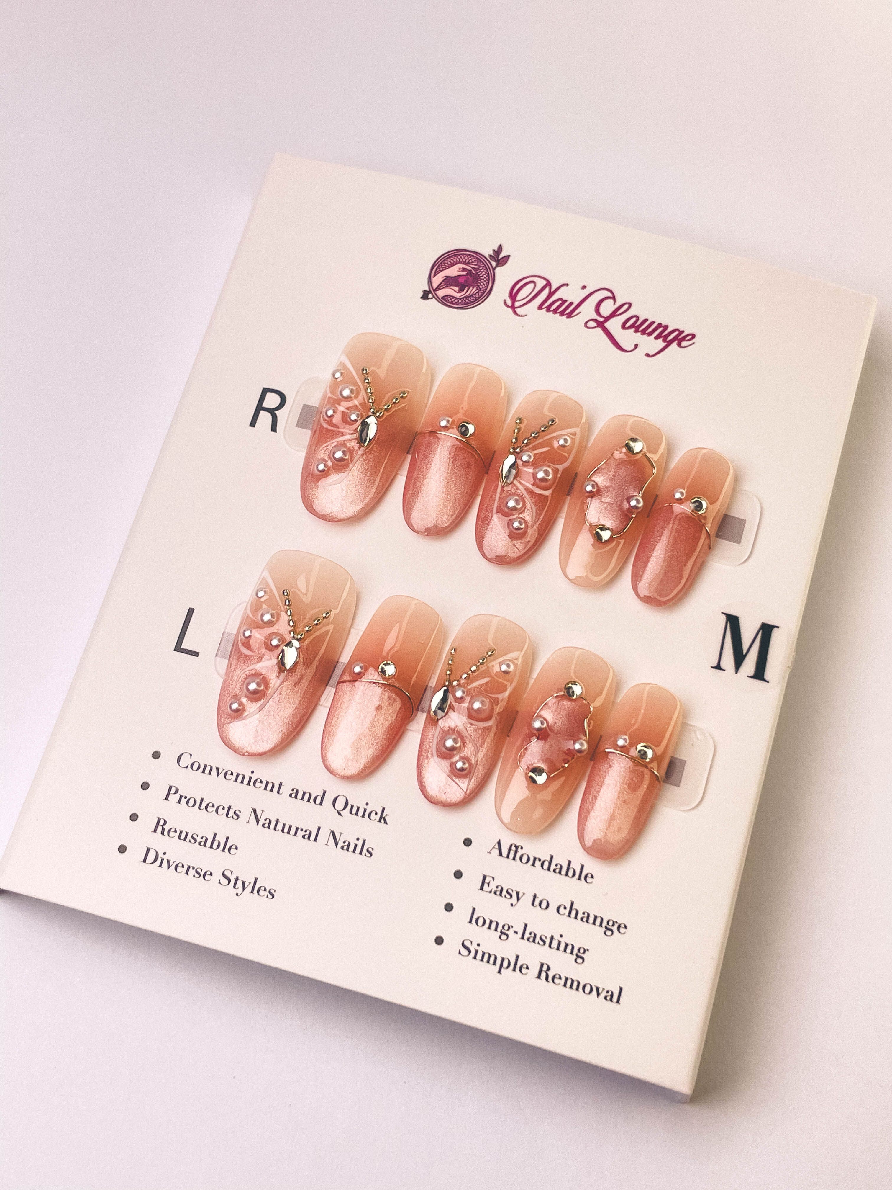 Alice Press-On Acrylic Nails – Medium Oval Shape