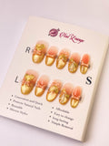 Molten Center Gummy Press-On Acrylic Nails – Medium Oval Shape