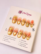 Molten Center Gummy Press-On Acrylic Nails – Medium Oval Shape