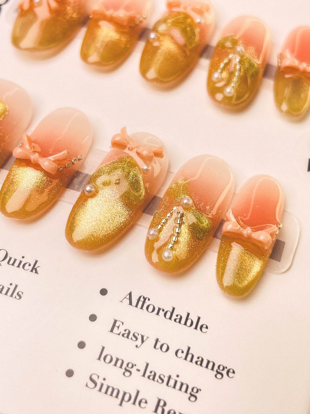 Molten Center Gummy Press-On Acrylic Nails – Medium Oval Shape